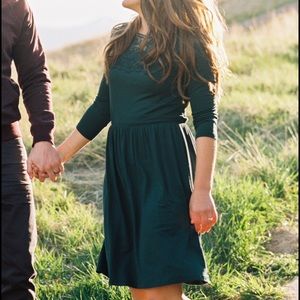 Forest green boutique dress