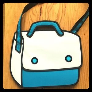 Xopen 2D Shoulder Bag in blue & white