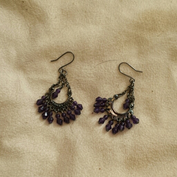 Dangly Purple Earrings
