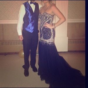 Navy Blue Prom Dress