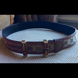 Gucci canvas/leather belt