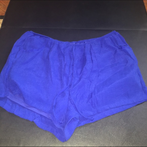 Blue short shorts