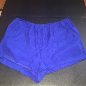 Blue short shorts