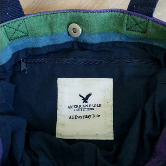 American Eagle Striped Tote Bag - Picture 3 of 3