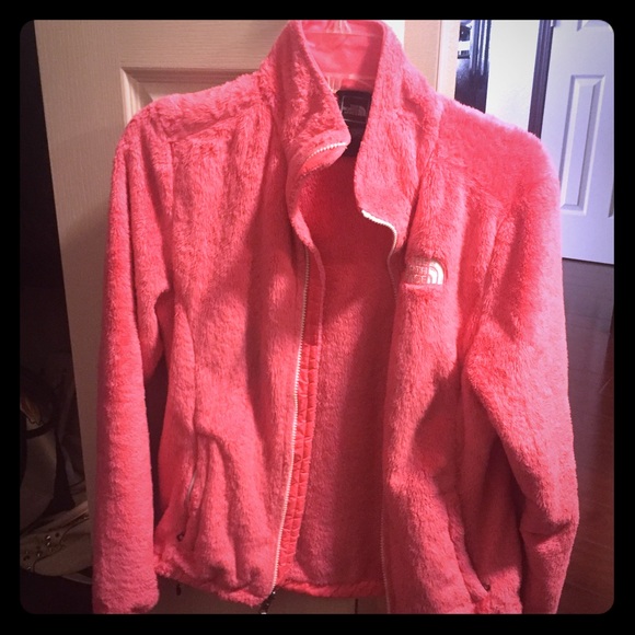 Pink/peach north face fleece jacket - Picture 1 of 2