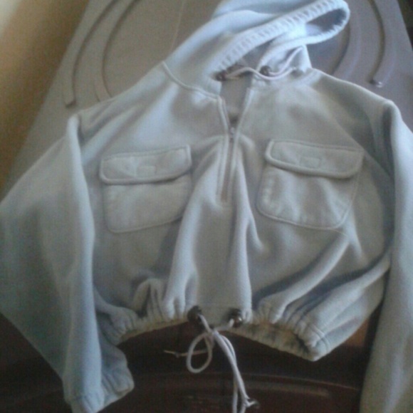 MODA INTERNATIONAL SZ L BABY ICE BLUE HOODIE