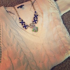 Express Off-white High Low Sweater