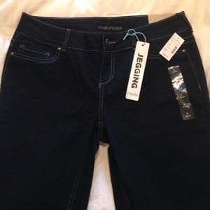 NWT Maurice's jeggings dark blue size L short