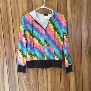 Large wet seal puzzle piece hoodie