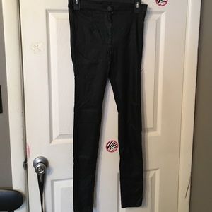 Black Shimmery Skinny Pants