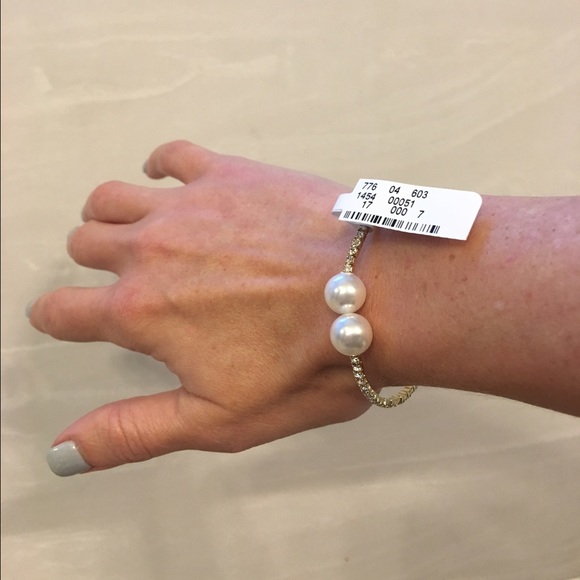 Gold pearl bracelet - Picture 2 of 3