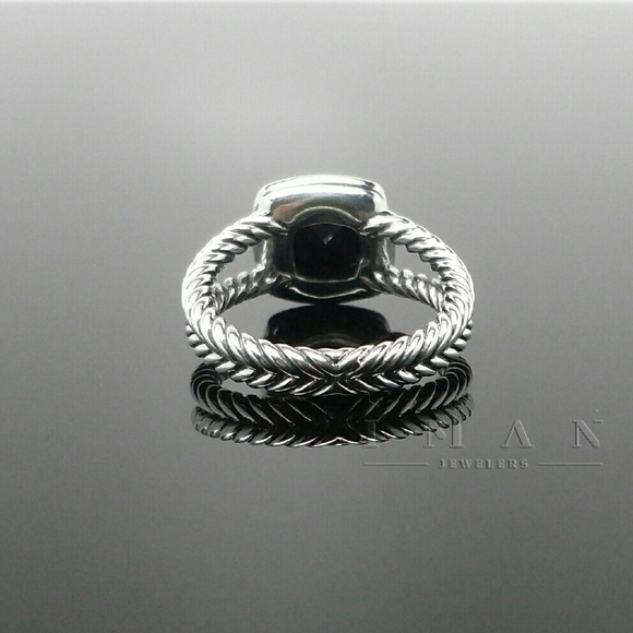 David Yurman Albion Ring Hematine and Diamonds - Picture 3 of 4