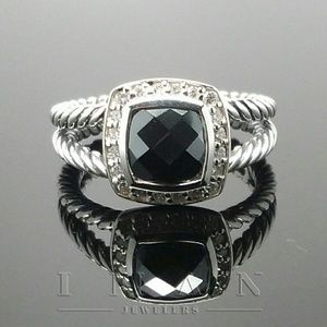 David Yurman Albion Ring Hematine and Diamonds