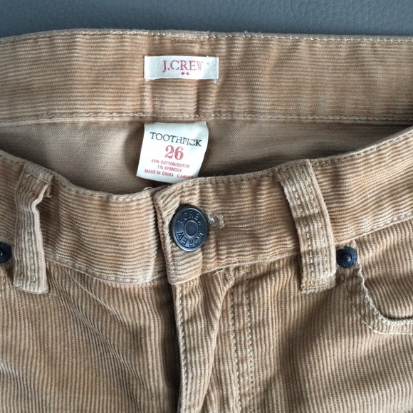 Jcrew tan cordoroy pants