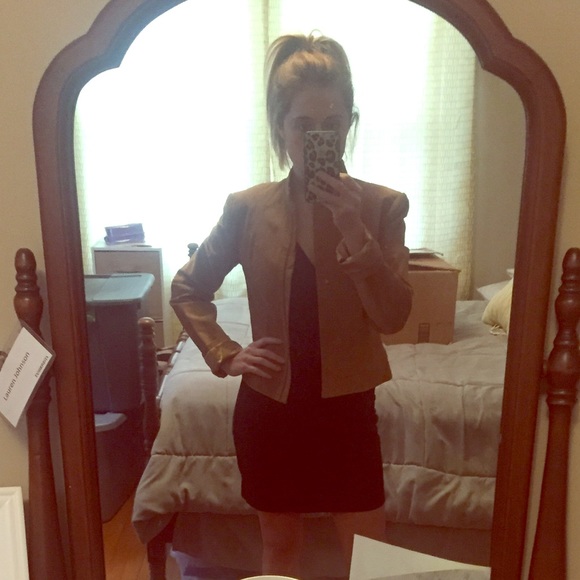 BCBGMAXAZRIA Leather/Suede Blazer