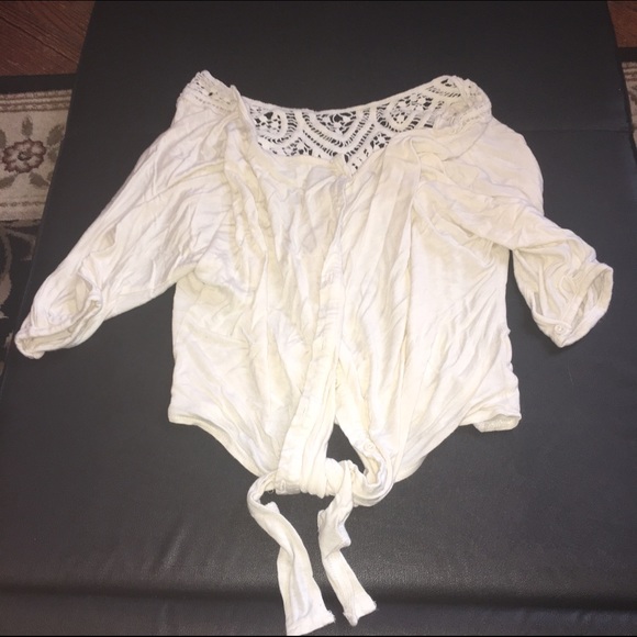 Cream tie top