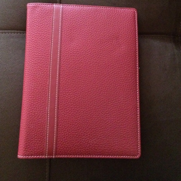 Franklin Covey Planner cover. Red/blk w/polkadots