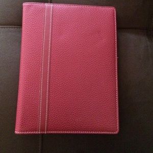 Franklin Covey Planner cover. Red/blk w/polkadots