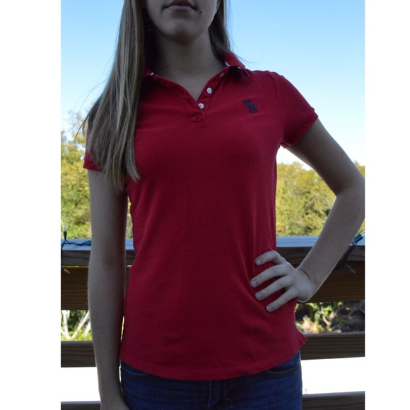 Red Abercrombie Polo