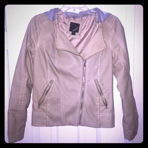 Tan moto jacket
