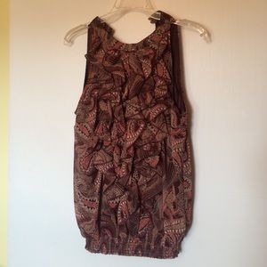 Mossimo sleeveless ruffle blouse