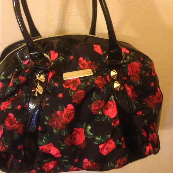 Betsey Johnson- rose floral print large tote