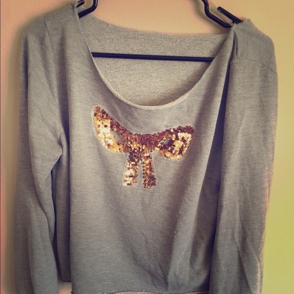 Off the Shoulder Bow Sweater