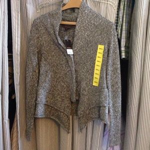 Fever cropped asymmetrical cardigan small NWT