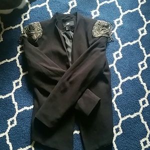 Studded shoulder blazer