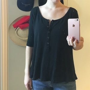 Distressed Free People swing top