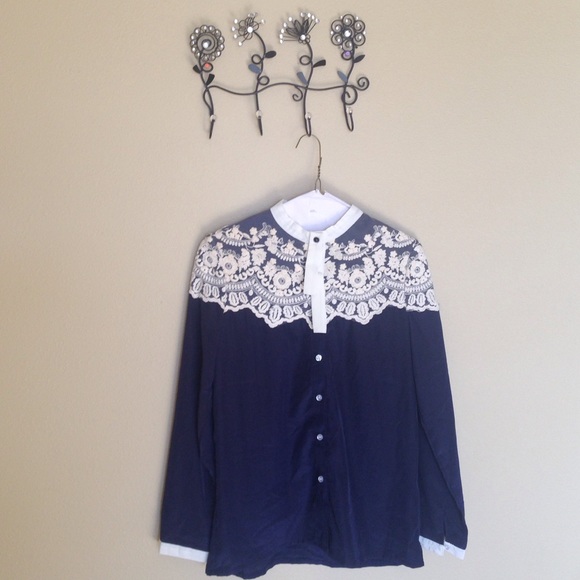 Dark blue blouse