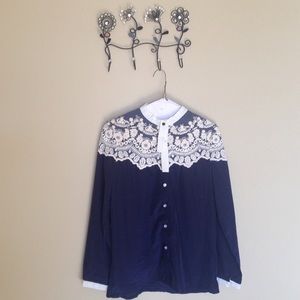Dark blue blouse