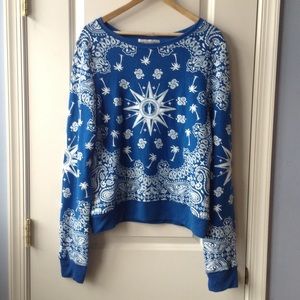Wildfox Blue Bandana Jumper