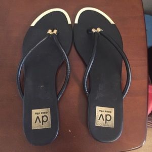 Black with gold sandals