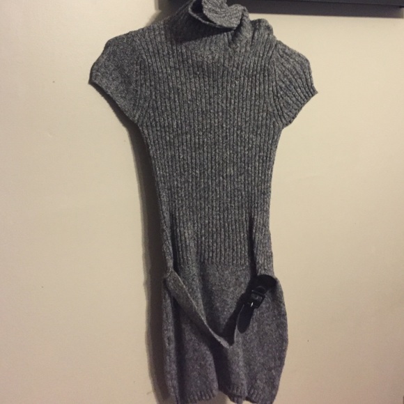 Grey sweater dress