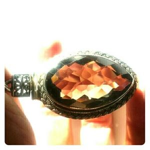 Smokey topaz 925 pendant