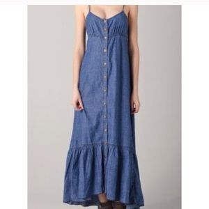 Free people denim maxi dress