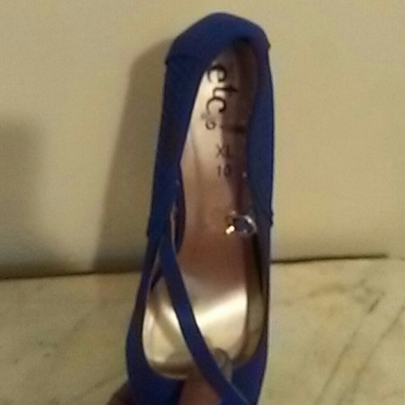 Blue platform heels - Picture 2 of 4