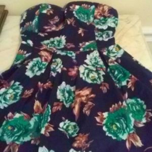 Strapless spring dress