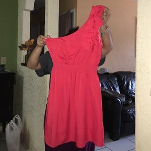 Coral one strap dress