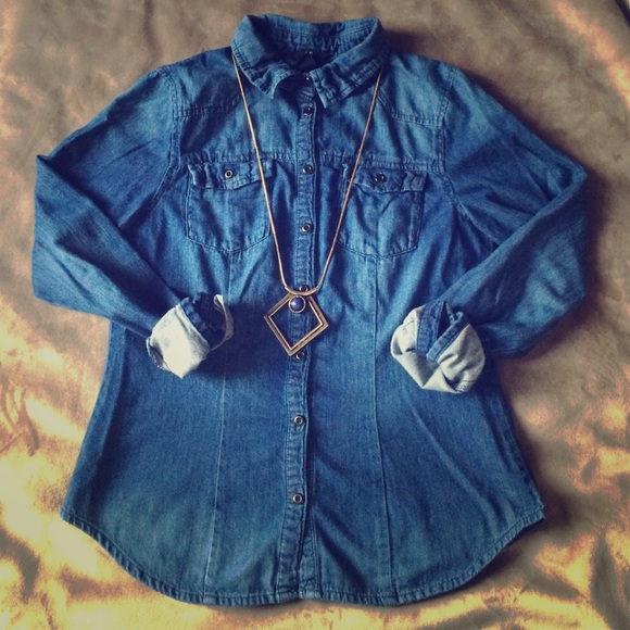 H&M essential denim shirt
