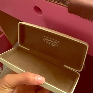 Coach glasses case+ lens cleaner