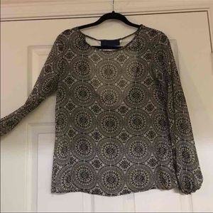 Sheer printed blouse