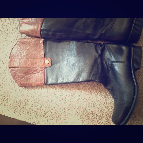 Steve Madden Two-tone Leather Boots