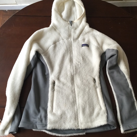 White Patagonia zip up jacket