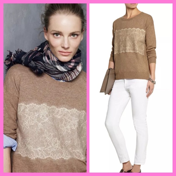 J. Crew Needle-Punch Lace Sweater XS NWOT $98 - Picture 2 of 4