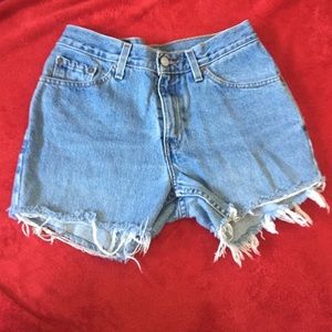 Jean high waisted shorts