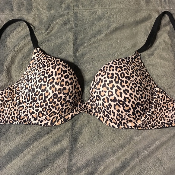 Victoria's Secret PINK Cheetah Push Up Bra