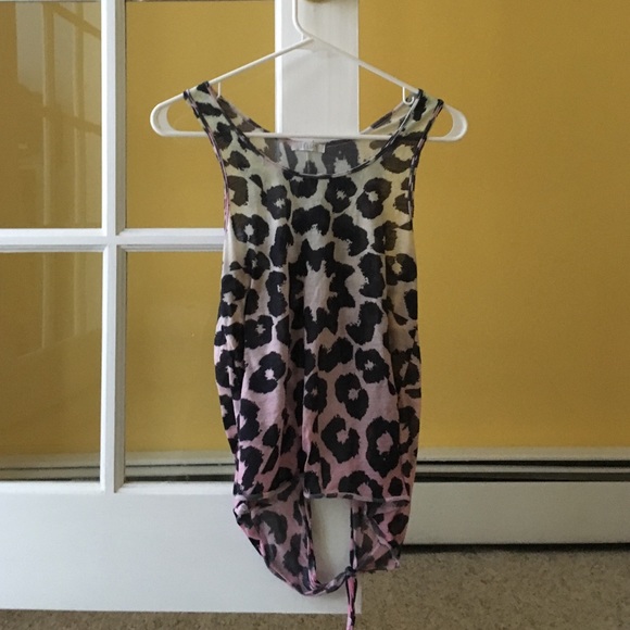 Delia's sheer ombré leopard tank - Picture 1 of 4