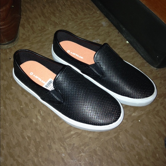 Brand new white and black shoes